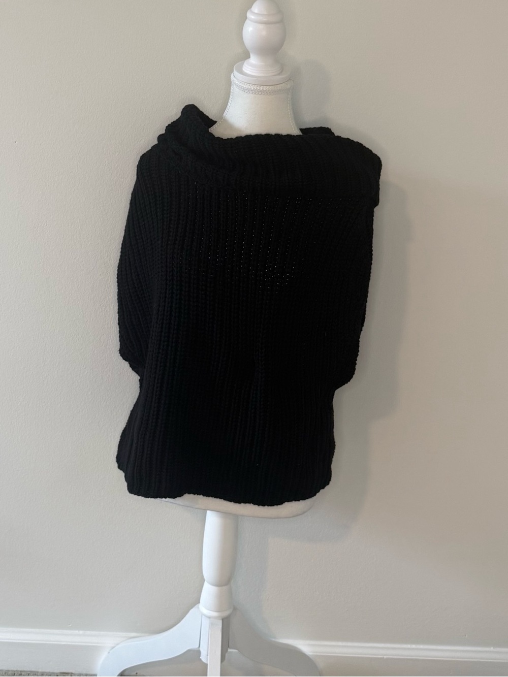 Pants Store Rib Knit Loose Turtle Neck Sweater